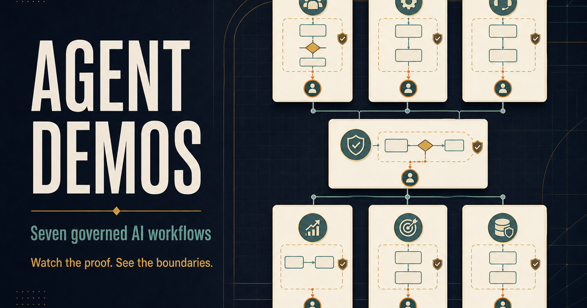 Agent Demos &mdash; Seven Governed AI Workflows